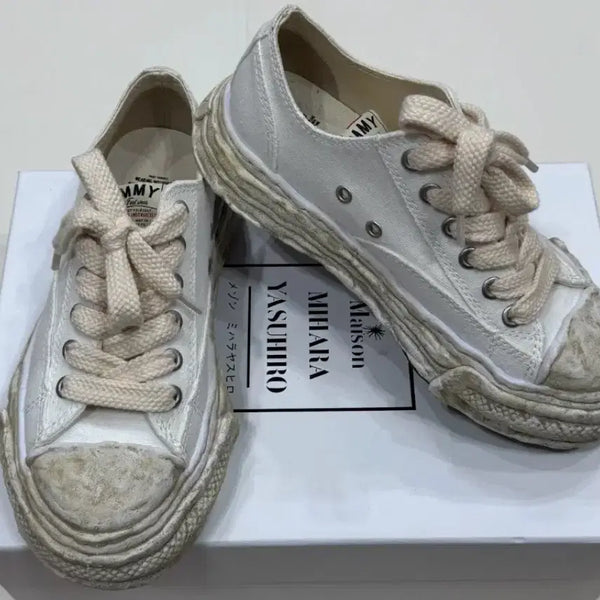 [BUNJANG] Yasuhiro Peterson 23 Soldeid White Sneakers / 구매)야스히로 피터슨23 솔다이드 화이트40