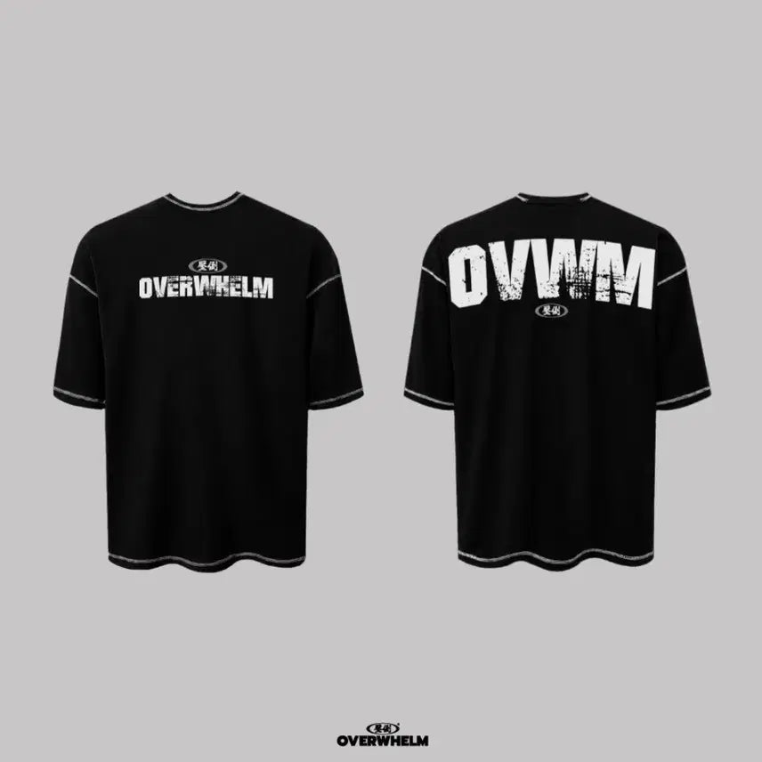 [BUNJANG] APDO Waffle Oversized Fit T-Shirt Black/L / 압도 와플 오버핏 OVWM 2Size 블랙/L