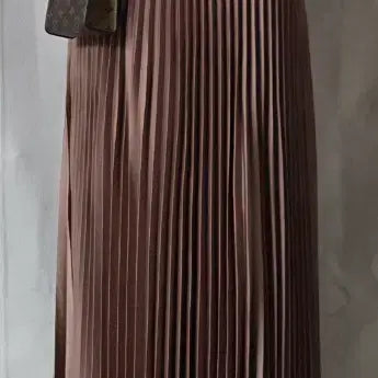[BUNJANG] AllSaints Brown Pleated Long Dress / (올세인츠) 브라운 플리츠 롱 원피스