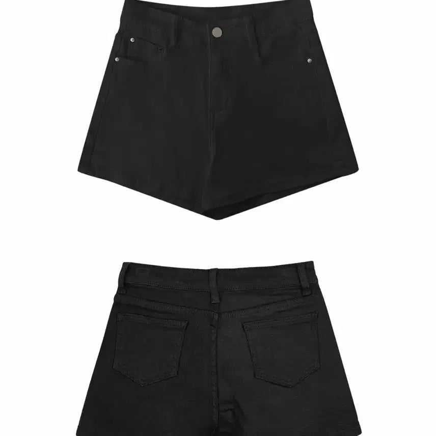 [BUNJANG] Modi Mood High-Waist Short Pants - Black M / 모디무드 하이웨스트 숏 팬츠 - 블랙 M