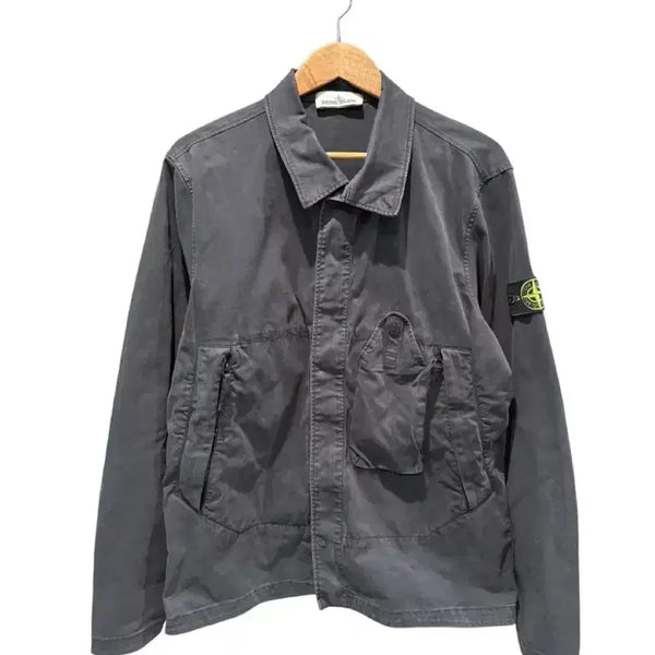 [BUNJANG] Stone Island Oversized Shirt Black Jacket L / L / 스톤아일랜드 오버 셔츠 블랙 자켓