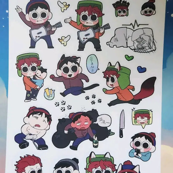 [BUNJANG] South Park Style Unofficial IBJ Stickers / 사우스파크 스타일 ㅇㅂㅈ님 비공식 스티커