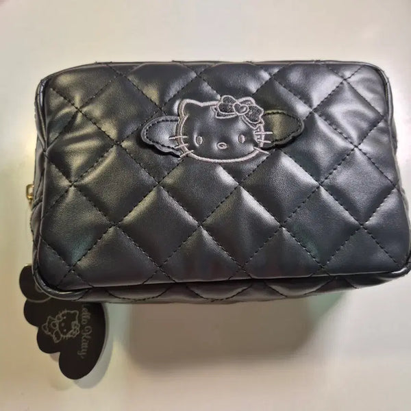 [BUNJANG] Sanrio Hello Kitty Quilting Pouch Black / 산리오 헬로 키티 퀼팅 파우치 블랙