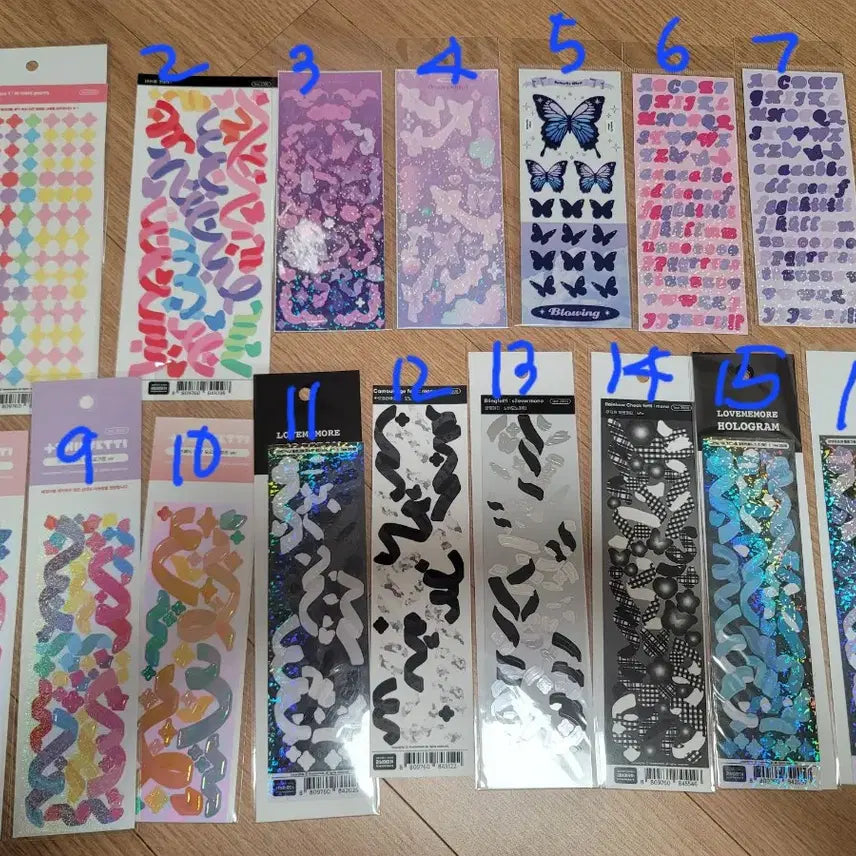 [BUNJANG] Decorative Sticker Set for Scrapbooking and Top Loader Decoration / 다꾸 탑꾸 폴꾸용 씰스티커