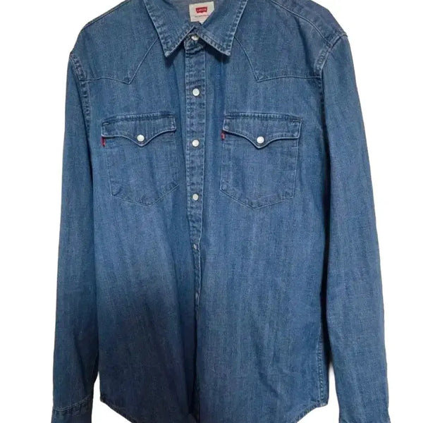 [BUNJANG] Levi's Double Pocket Western Denim Shirt (M) / 리바이스 더블 포켓 웨스턴 데님 셔츠 (M)
