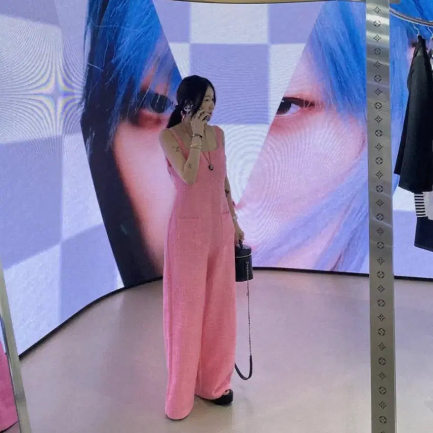 [BUNJANG] Top Dressing Lime Jumpsuit (Pink, S) / 탑드레싱 라임점프수트 (핑크,S)!!