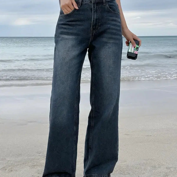 [BUNJANG] GoGoSing Pastel Wide Denim Pants Stone L / 고고싱 파스텔와이드데님pt 스톤 / 160ver / L