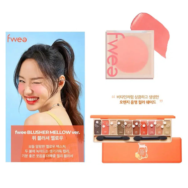 [BUNJANG] Fièy Sunshine Guava Blush & Etude Juice Bar Eyeshadow Palette Bundle Set / (단종세트) 퓌 치크 선샤인구아바 + 에뛰드 주스바 섀도우 팔레트