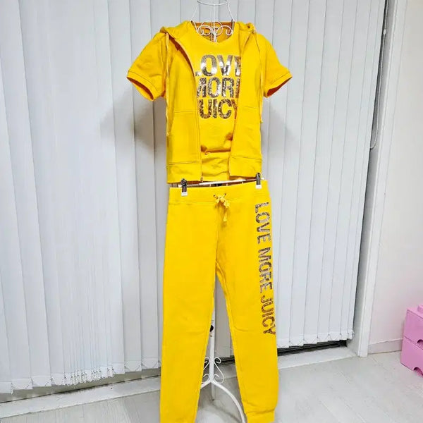 [BUNJANG] Juicy Couture 3-Piece Set T-Shirt Top Bottoms / juicy couture 3 pieces 세트 (티셔츠 + 상의 + 하의