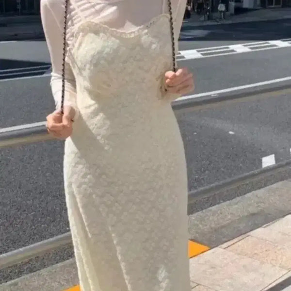 [BUNJANG] SkinnyPIG Ivory Lace Long Dress / 스키니피그 원피스