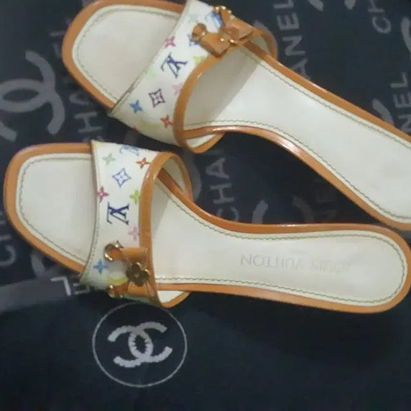 [BUNJANG] Louis Vuitton Ribbon Multi-Color Monogram Leather Sandals / *무료배송/정품,리본루비통~샌들(37 ,1/2)