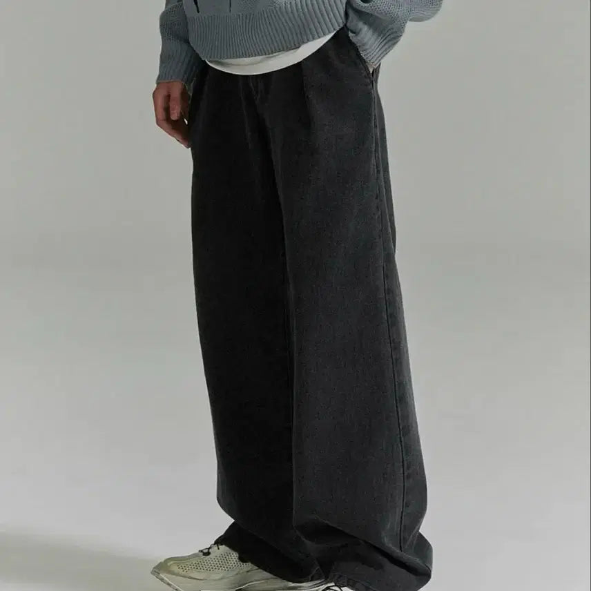 [BUNJANG] Not For None One-Tuck Wide Banding Denim Pants / 낫포너드 원턱 와이드 밴딩 데님 팬츠 청바지