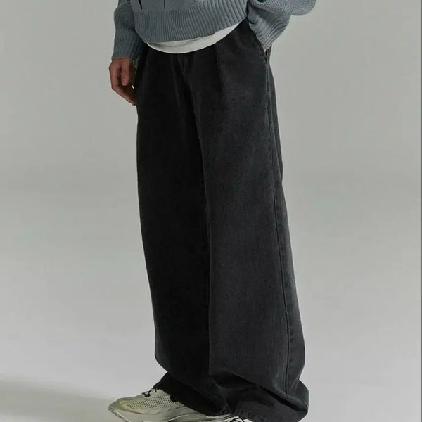 [BUNJANG] Not For None One-Tuck Wide Banding Denim Pants / 낫포너드 원턱 와이드 밴딩 데님 팬츠 청바지