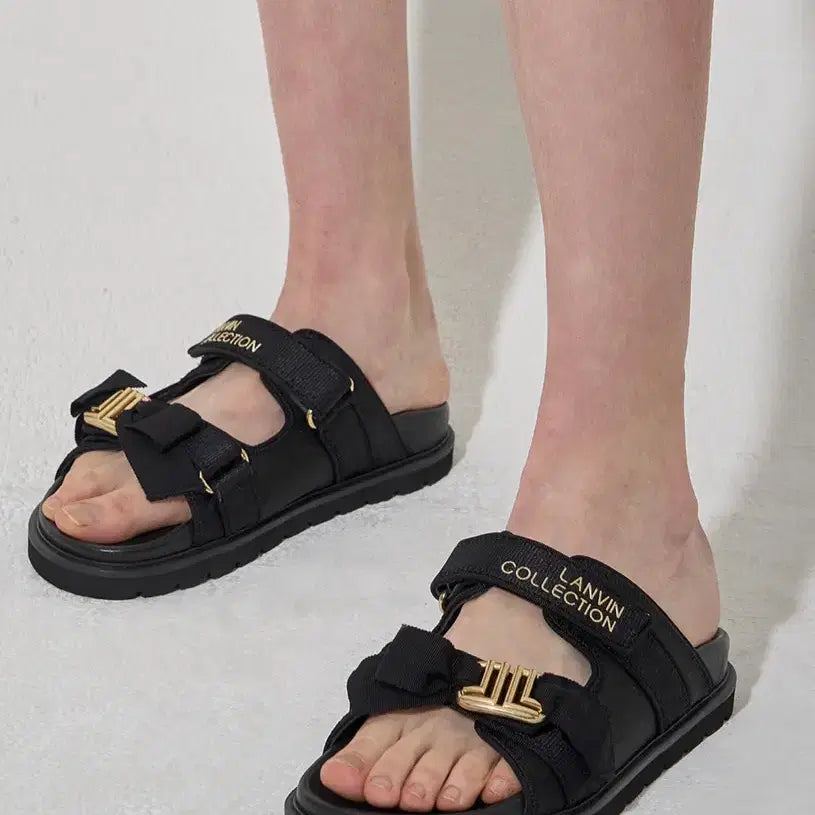 [BUNJANG] Lanvin Velcro Strap Slides / 랑방 벨크로 스트랩 슬라이드 235