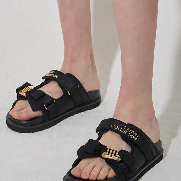 [BUNJANG] Lanvin Velcro Strap Slides / 랑방 벨크로 스트랩 슬라이드 235