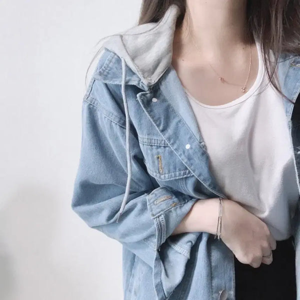 [BUNJANG] Vintage Hooded Denim Jacket / 후드빈티지 데님자켓 프리사이즈