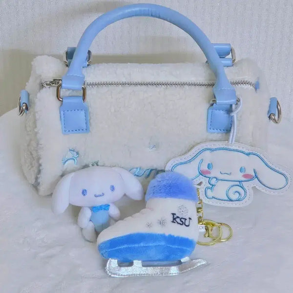 [BUNJANG] Sanrio Cinnamoroll Fleece Tote Bag / Crossbody Bag / 산리오 시나모롤 뽀글이 가방 토트백 크로스백