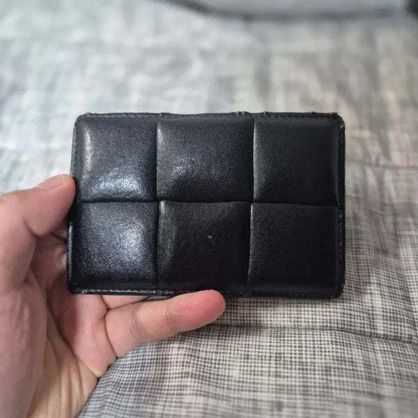 [BUNJANG] Bottega Veneta Card Holder Black Leather / 보테가베네타 카드지갑 블랙