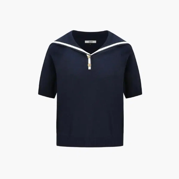 [BUNJANG] Depound Sailor Collar Knit Navy / 드파운드 sailor collar knit 네이비