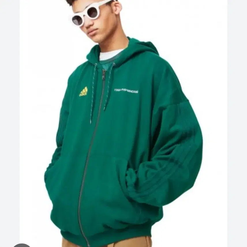 [BUNJANG] Gosha Rubchinskiy x Adidas Collaboration Hoodie Zip-Up (M/105) / [M,105]고샤 아디다스 후드집업 고샤루브친스키