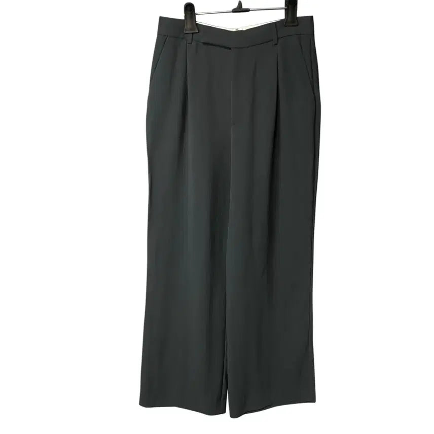 [BUNJANG] Zara Women's Charcoal Grey Wide Leg Slacks / M 자라 여성 차콜그레이 와이드 슬랙스