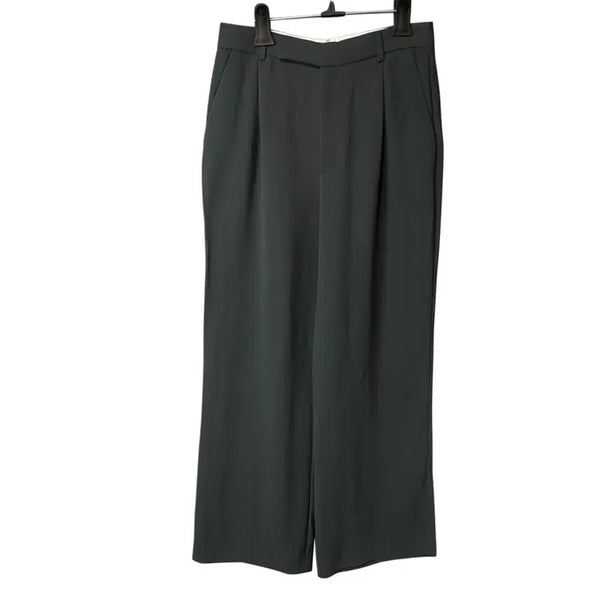 [BUNJANG] Zara Women's Charcoal Grey Wide Leg Slacks / M 자라 여성 차콜그레이 와이드 슬랙스