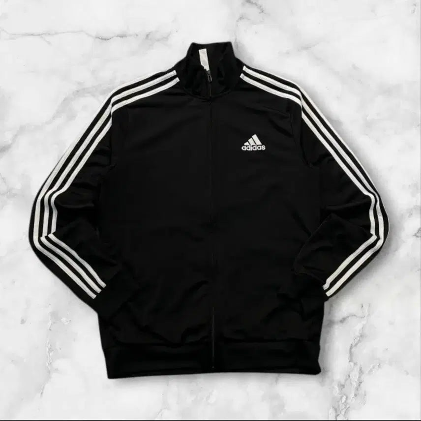 [BUNJANG] Adidas Three-Stripes Track Top Jersey Black/White Size 100 / 아디다스 삼선 트랙탑 검흰 져지 100