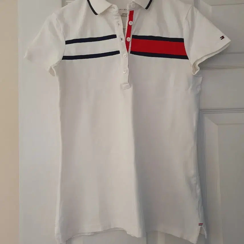 [BUNJANG] Tommy Hilfiger Women's White Polo Shirt XS / 타미힐피거 화이트 반팔 카라티 여성 XS