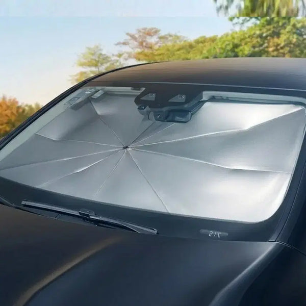[BUNJANG] Umbrella-Type Car Sunshade (Large/Small) - Heat and UV Blocking / 여름필수 차량용 햇빛가리개 대형 소형 선택 우산형 열차단 커버