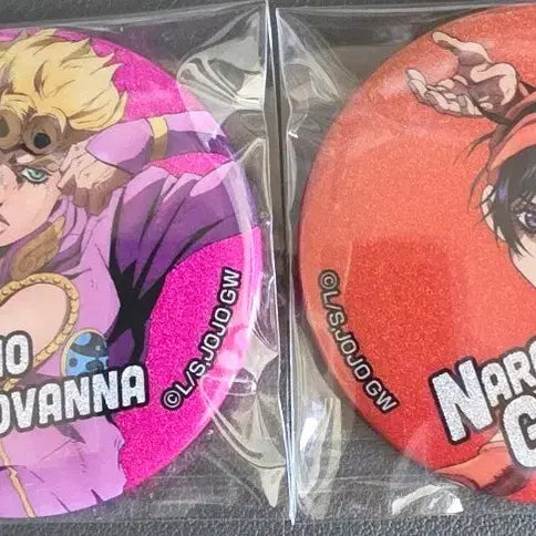 [BUNJANG] JoJo's Bizarre Adventure Part 5 Narancia & Giorno Can Badge Set / 죠죠의 기묘한 모험 죠죠 5부 나란차 죠르노 캔뱃지
