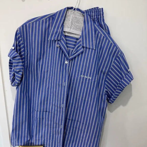 [BUNJANG] VOV Striped Shirt and Shorts Set / (착샷있음) (세트 가격) 보브 스트라이프 셔츠 반바지 세트 vov