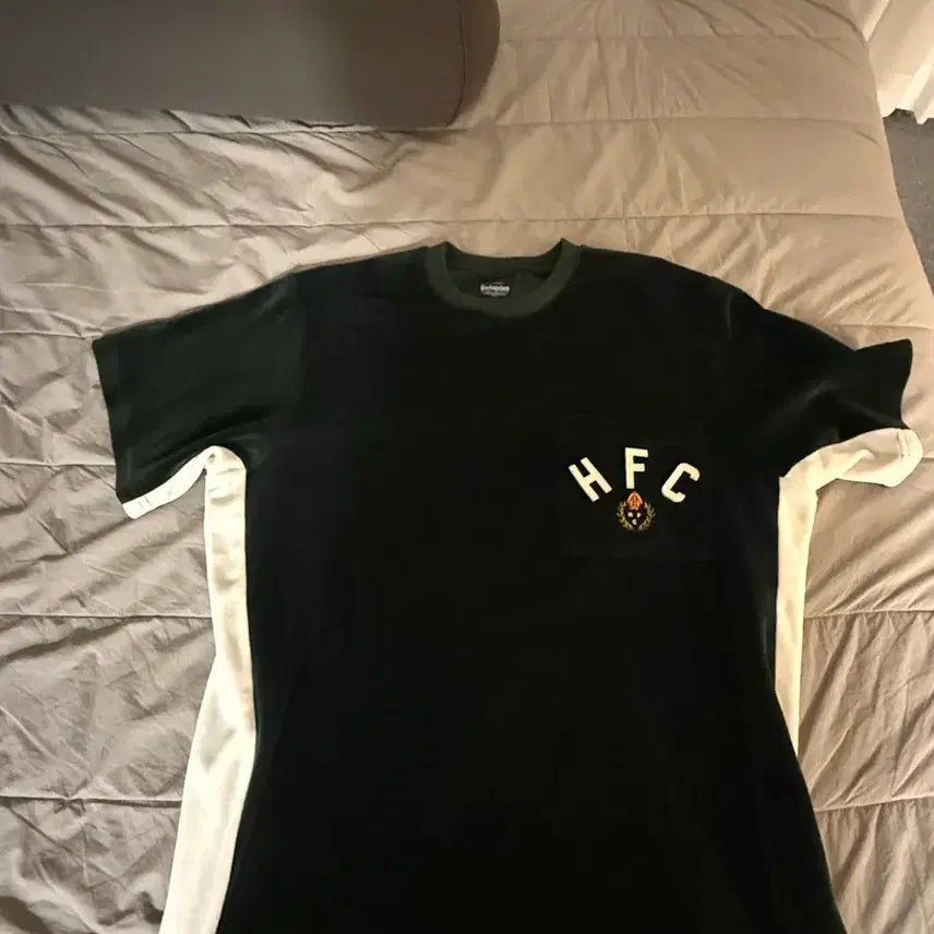 [BUNJANG] Heritagefloss Towel Half-Sleeve T-Shirt Green / 헤리티지플로스 타월 반팔 그린