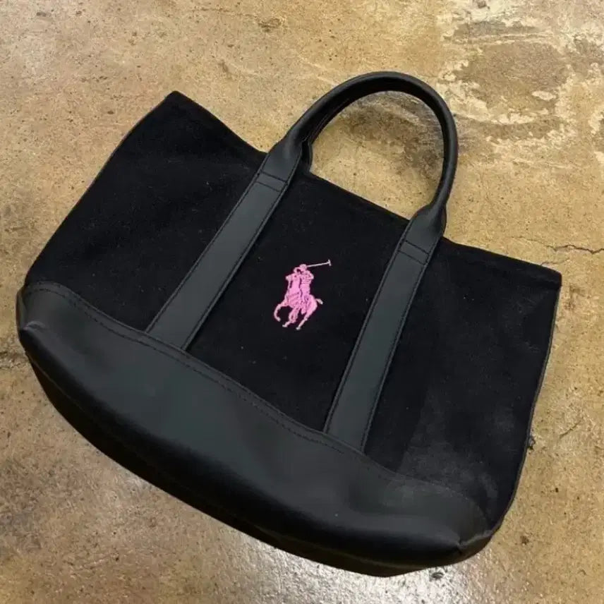 [BUNJANG] Polo Ralph Lauren Vintage Oxford Big Pony Medium Tote Bag Pink / (희귀정품) 폴로랄프로렌 빈티지 옥스퍼드 핑크 빅포니 미디 토트백