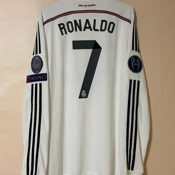 [BUNJANG] Real Madrid 2014-2015 Home Long Sleeve Ronaldo Replica Jersey / 14-15 레알마드리드 홈 긴팔 호날두 유니폼 레플리카
