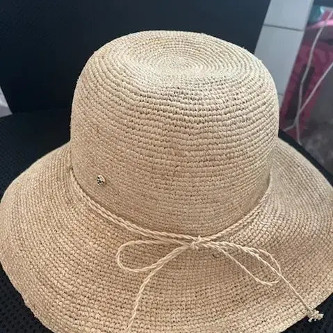 [BUNJANG] Helen Kaminski Raffia Boater Hat Beige / 라피아 벙거지 모자 베이지(헬렌카민스키)