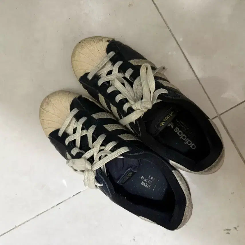 [BUNJANG] Adidas Superstar Black White Sneakers / 아디다스 슈퍼스타 검흰/블랙화이트 스니커즈