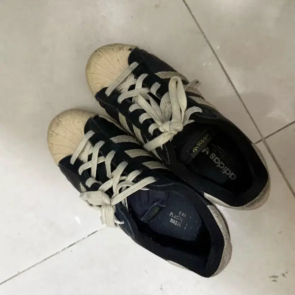 [BUNJANG] Adidas Superstar Black White Sneakers / 아디다스 슈퍼스타 검흰/블랙화이트 스니커즈