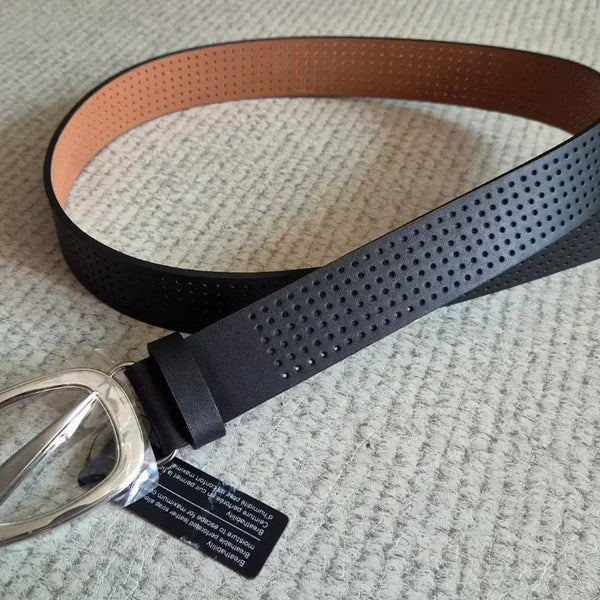 [BUNJANG] Nike Punching Leather Belt Black XS / 정품 나이키 펀칭 가죽 벨트 블랙 XS 새제품