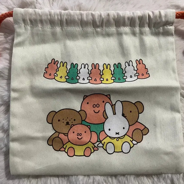 [BUNJANG] Miffy Friends Lucky Pouch / 미피 친구들 복주머니 파우치