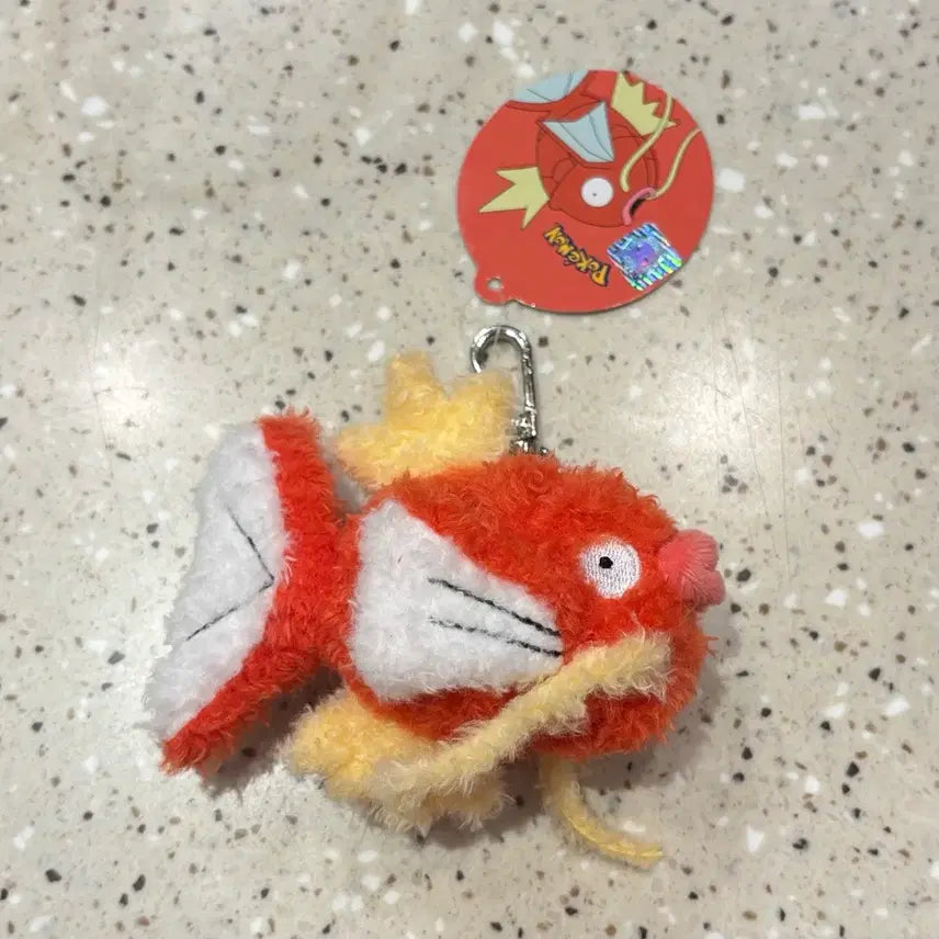 [BUNJANG] Pokemon Magikarp Flat Poggle Keyring / 포켓몬스터 잉어킹 납작 뽀글 키링