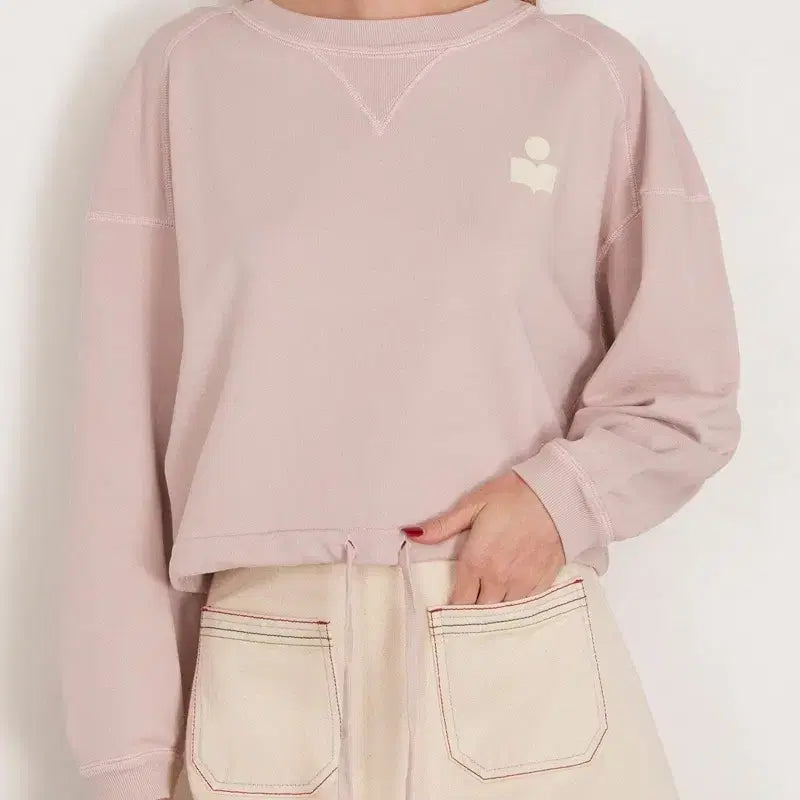 [BUNJANG] Isabel Marant Margot Short Logo Sweatshirt Light Pink / 이자벨 마랑 마고 숏 로고 스웨트셔츠 라이트 핑크
