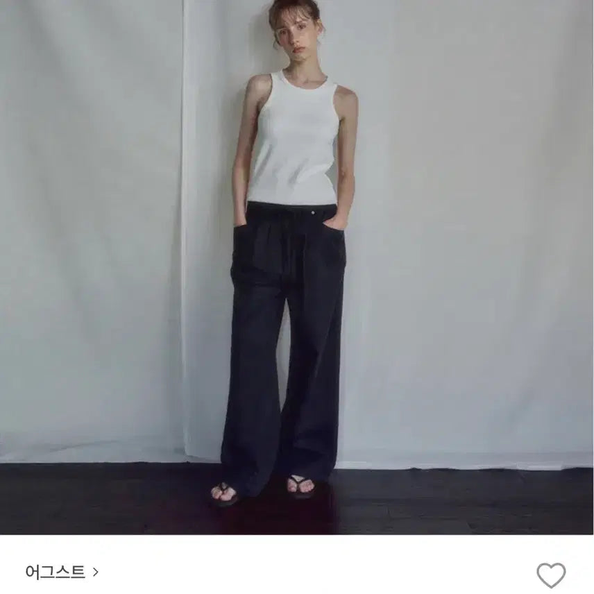 [BUNJANG] August Pintuck Wide Banding Pants Size 2 / 어그스트 팬츠 pintuck wide banding pants 2사이즈