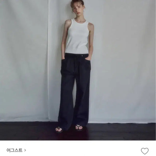 [BUNJANG] August Pintuck Wide Banding Pants Size 2 / 어그스트 팬츠 pintuck wide banding pants 2사이즈