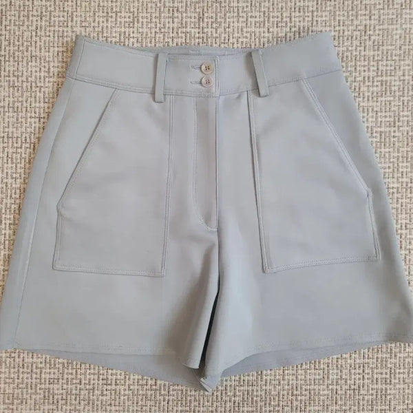 [BUNJANG] Bruhaha Light Grey Pin-tuck Shorts Size S / 브루하하 라이트그레이 핀턱 반바지 S