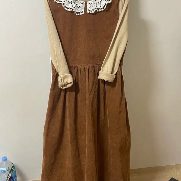 [BUNJANG] Cocomori Mori Girl Autumn Girl 2-Piece Set Long Dress / 코코모리 모리 모리걸 가을소녀 2psc