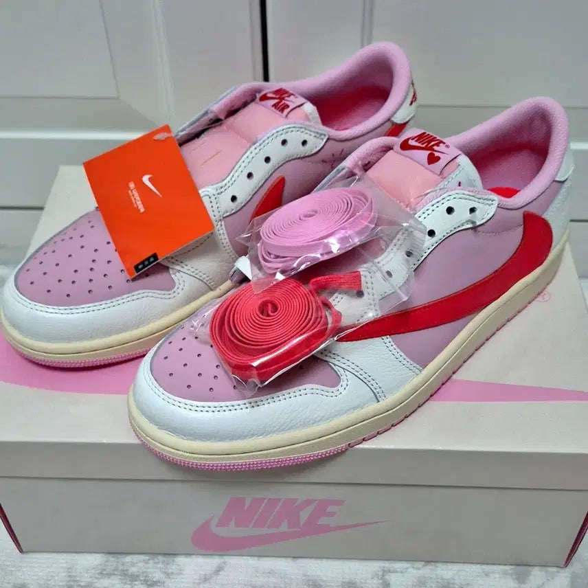 [BUNJANG] Nike Travis Scott Jordan 1 Low OG Tropical Pink / (275) 나이키 트래비스 스캇 조던1 로우 og 트로피컬 핑크