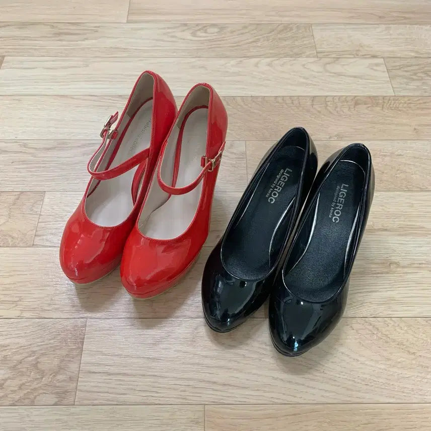 [BUNJANG] Enamel Heels Bundle Set / 에나멜 구두 힐 일괄 235-240