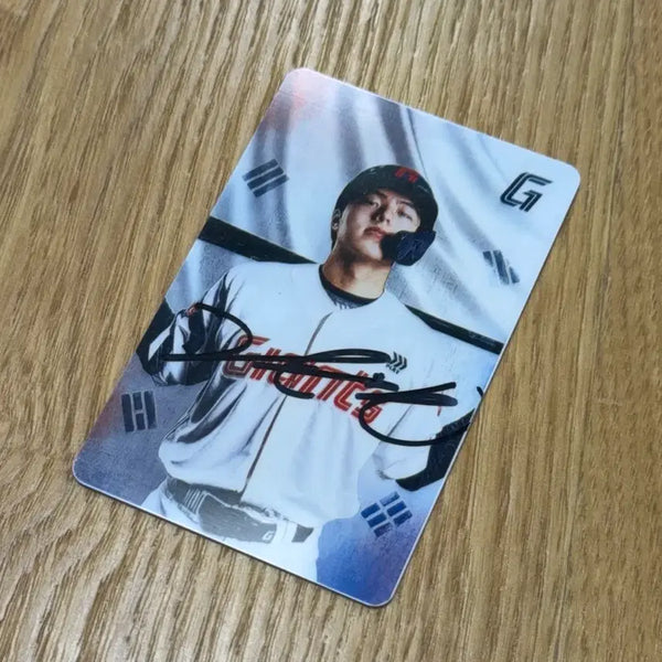 [BUNJANG] Lotte Giants Han Tae-yang 2023 Liberation Day Custom Autographed Photocard / 롯데자이언츠 한태양 광복절 커스텀 포토카드 싸인 포카 양도 판매