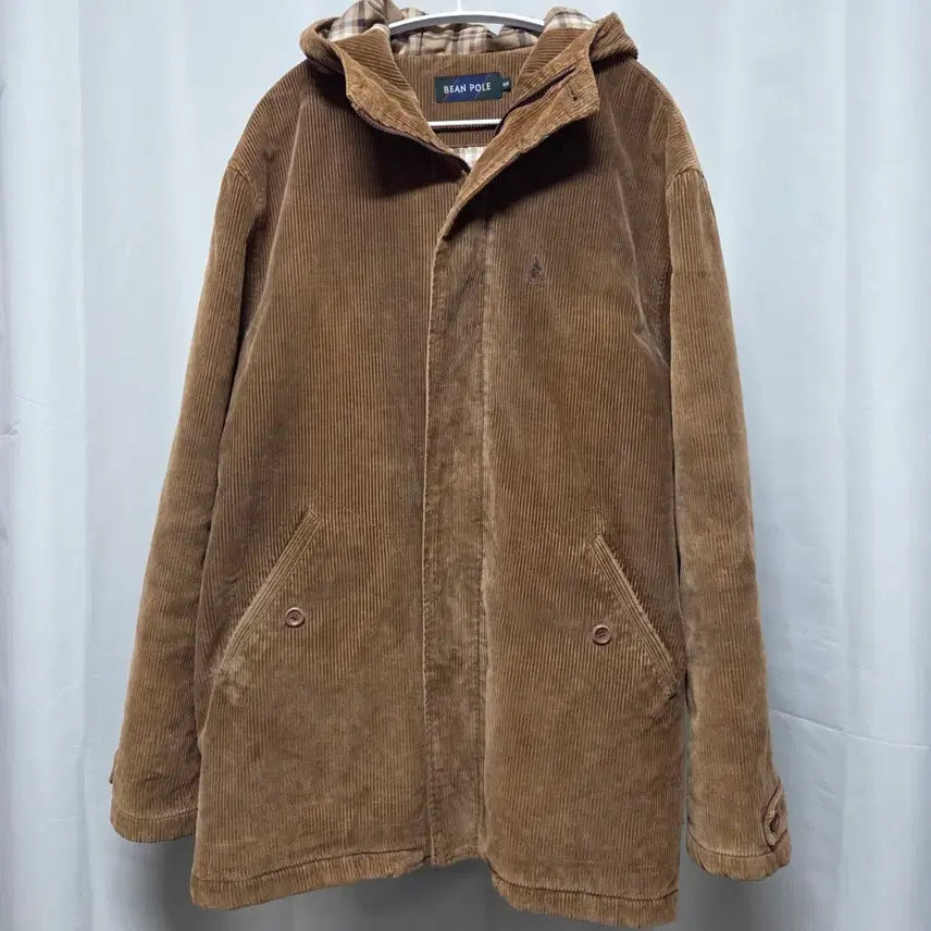 [BUNJANG] Bean Pole Old School Corduroy Hooded Work Jacket / [105] 빈폴 올드스쿨 코듀로이 후드 워크 자켓 (아메카지/빈티지)