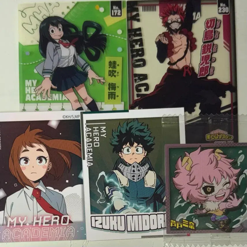 [BUNJANG] My Hero Academia Midoriya Kirishima Card Sticker Set / 나의 히어로 아카데미아 히로아카 나히아 카드 스티커 미도리야 키리시마